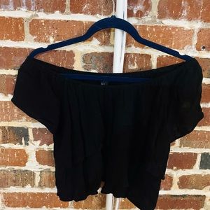 On or off the shoulder cropped shirt